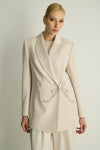 40010 RIBBON JACKET Stone