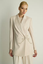 40010 RIBBON JACKET Stone