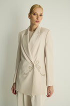 40010 RIBBON JACKET Stone