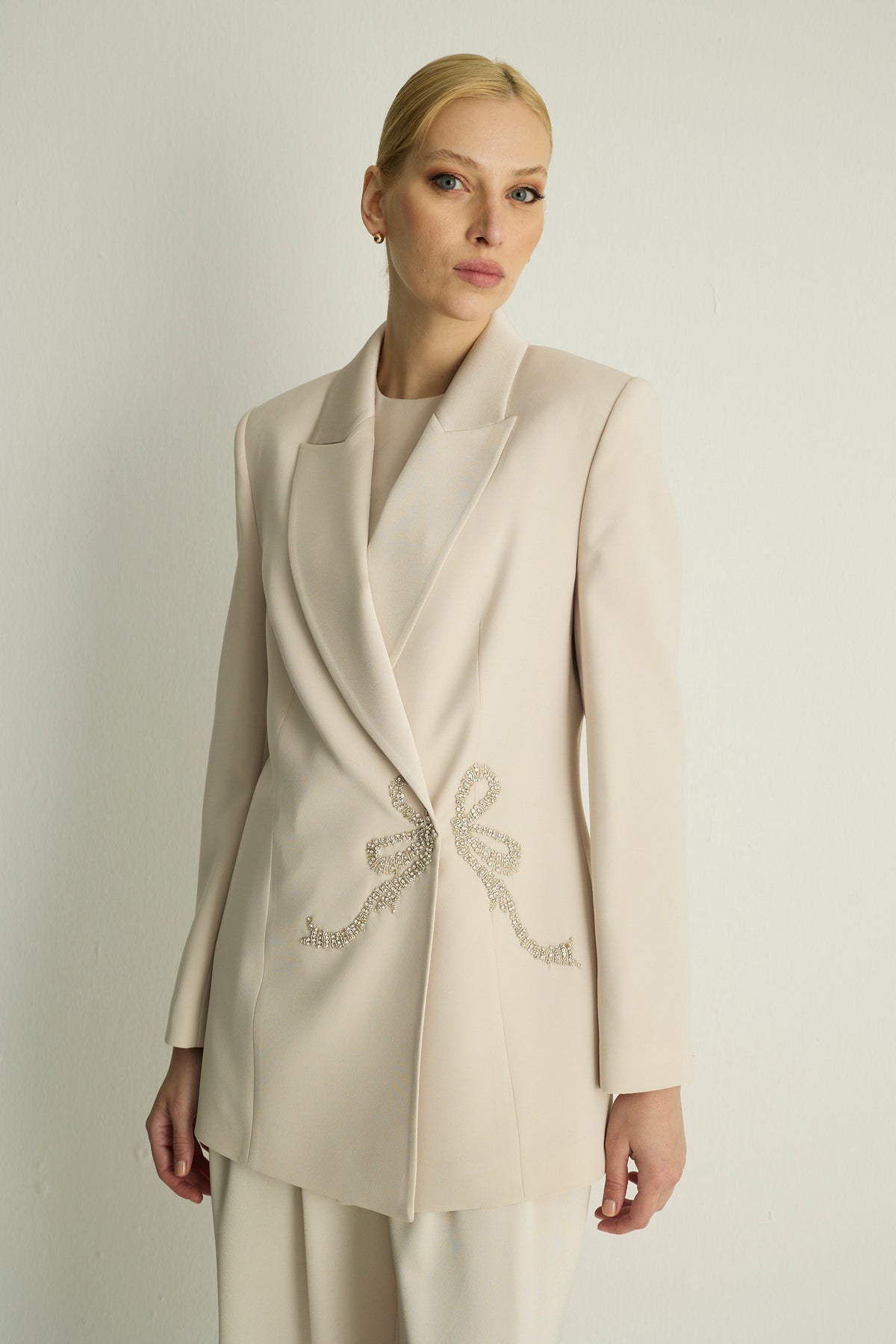 40010 RIBBON JACKET Stone
