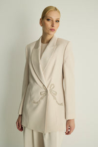 40010 RIBBON JACKET Stone
