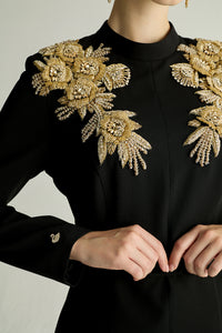 30025 CREAM ELBİSE