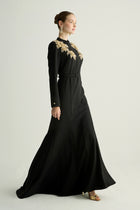 30025 CREAM ELBİSE