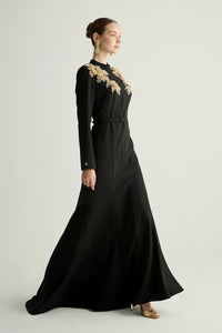 30025 CREAM ELBİSE