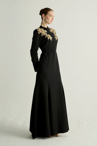 30025 CREAM ELBİSE