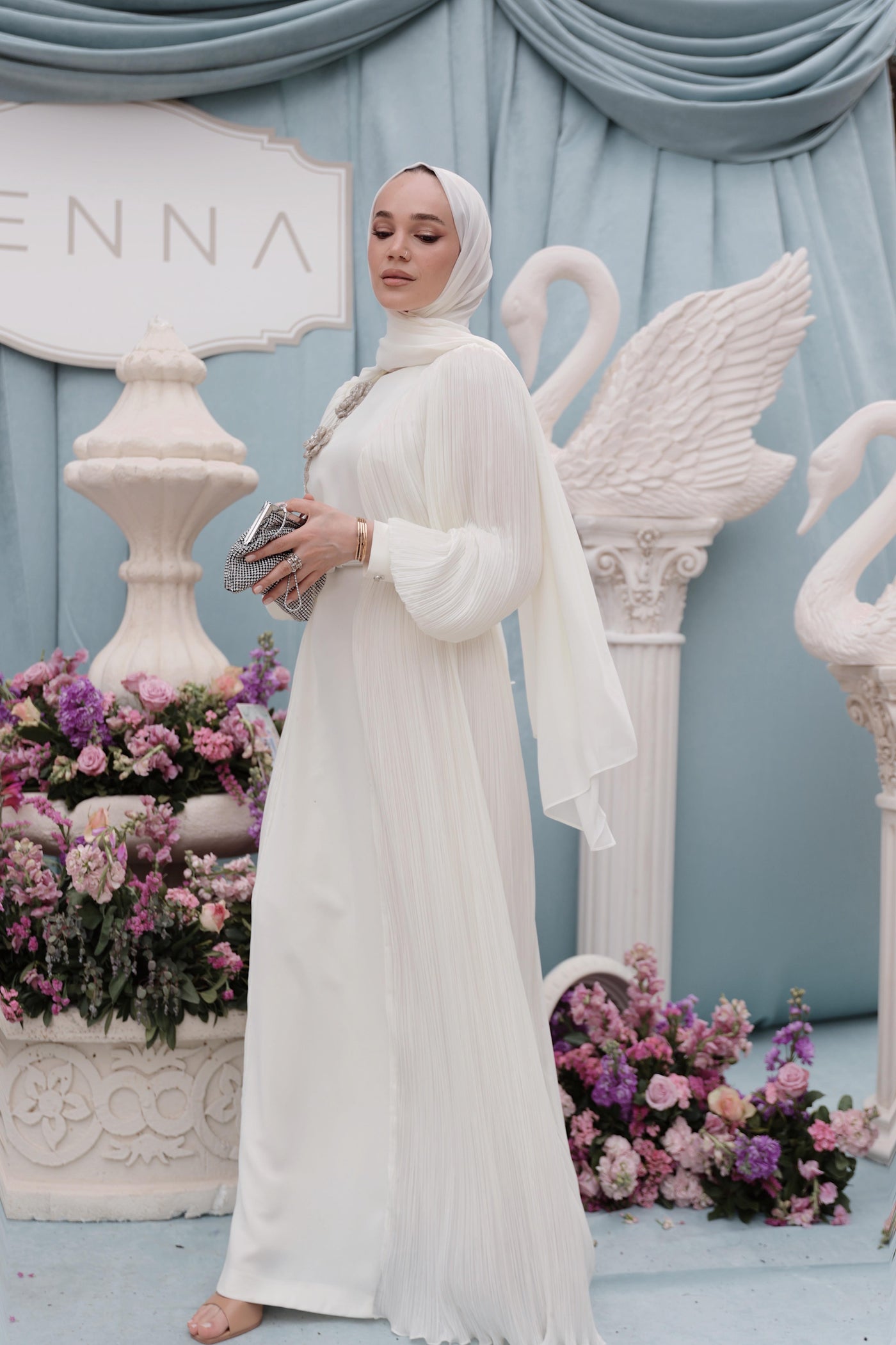 30011 ROZANNA  ELBISE Ekru