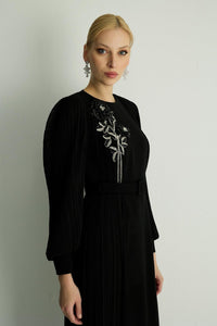 30011 ROZANNA  ELBISE Siyah