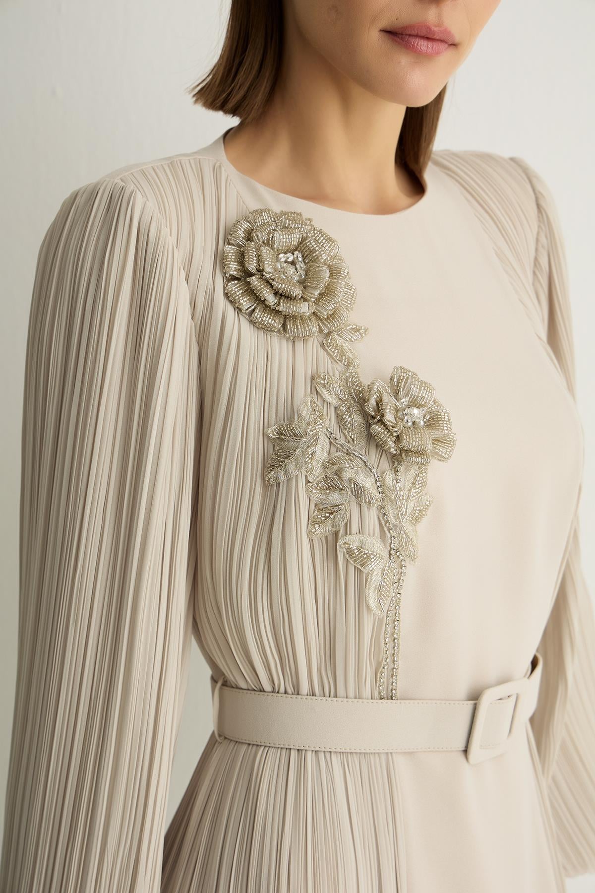 30011 ROZANNA  ELBISE Taş