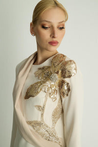 30014 LIVIA ELBISE Bej
