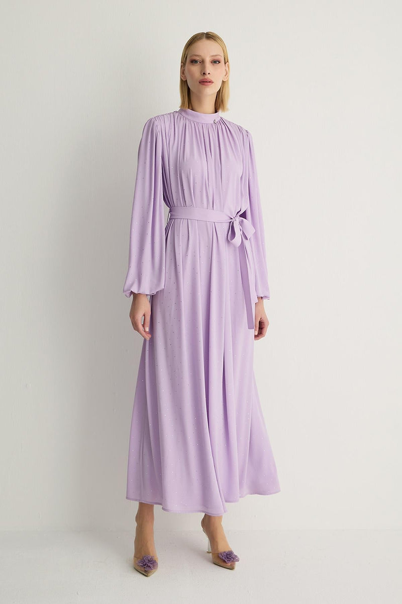 30017 VELUNA ELBISE Lila