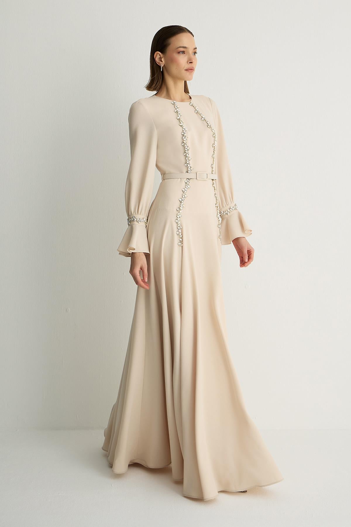 30019 LUXA ELBISE Vanilya