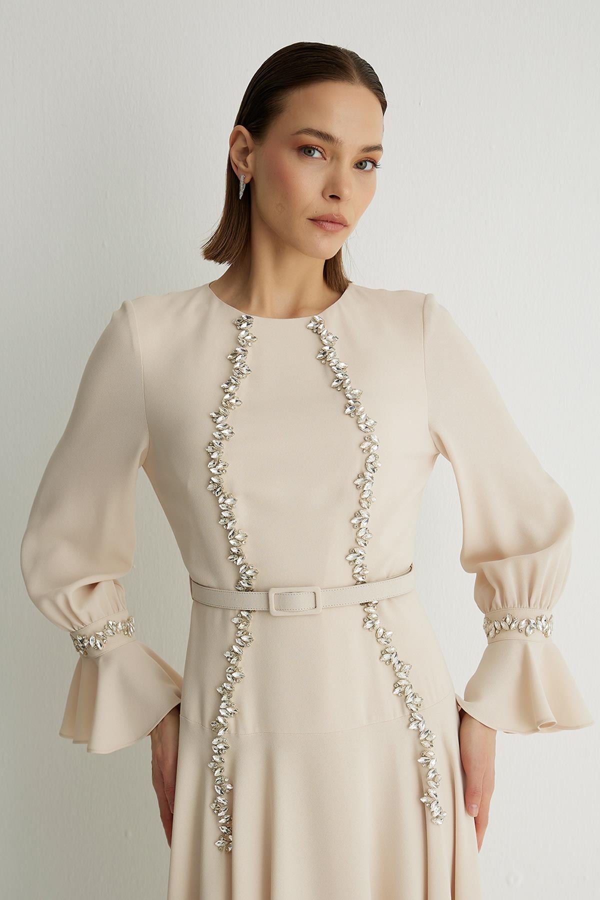 30019 LUXA ELBISE Vanilya