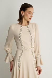 30019 LUXA ELBISE Vanilya