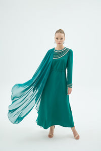 30024 PAİS ELBİSE Zümrüt