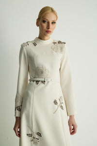 30033 OLEYA ELBISE Krem