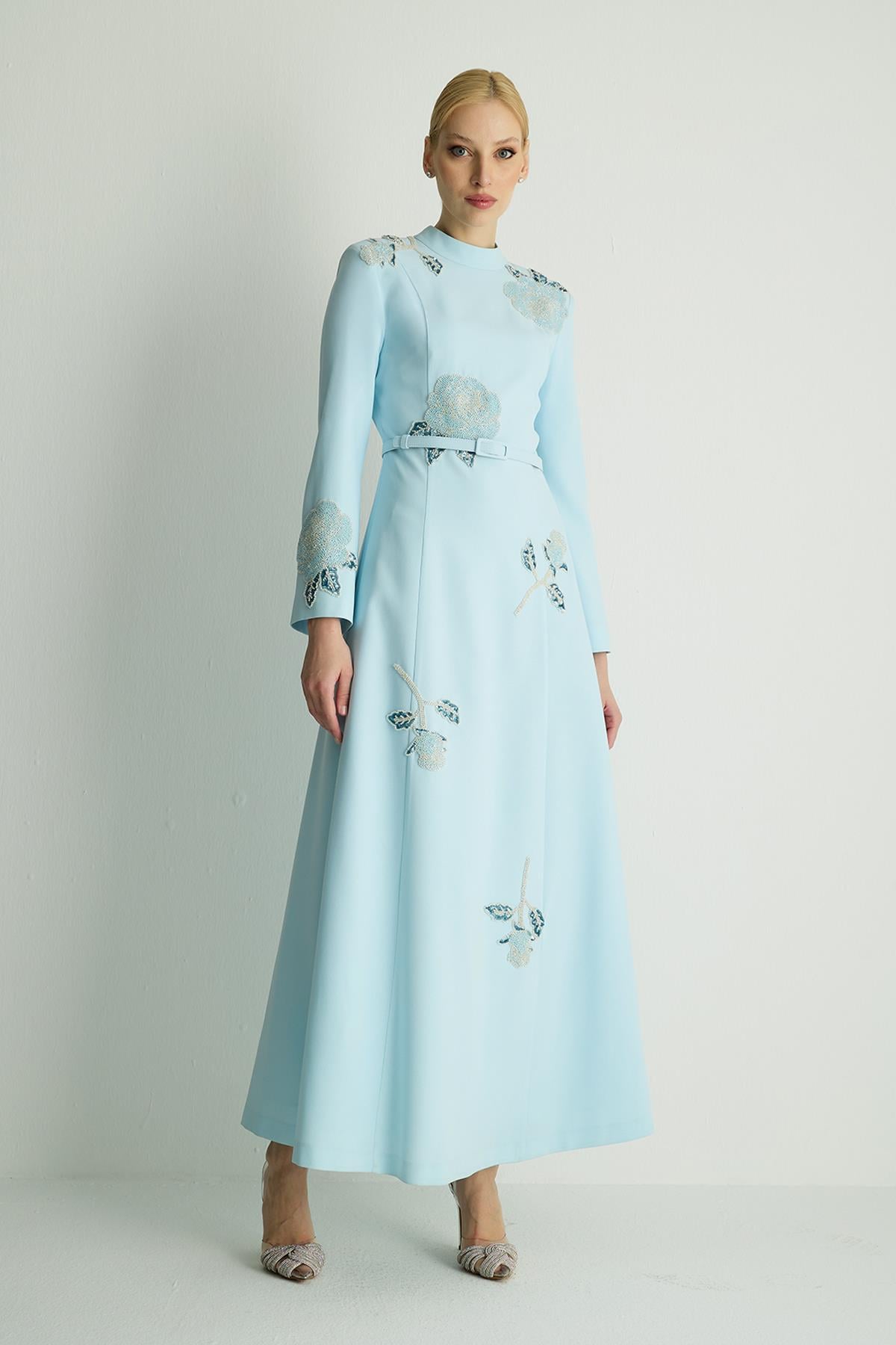 30033 OLEYA ELBISE Mavi