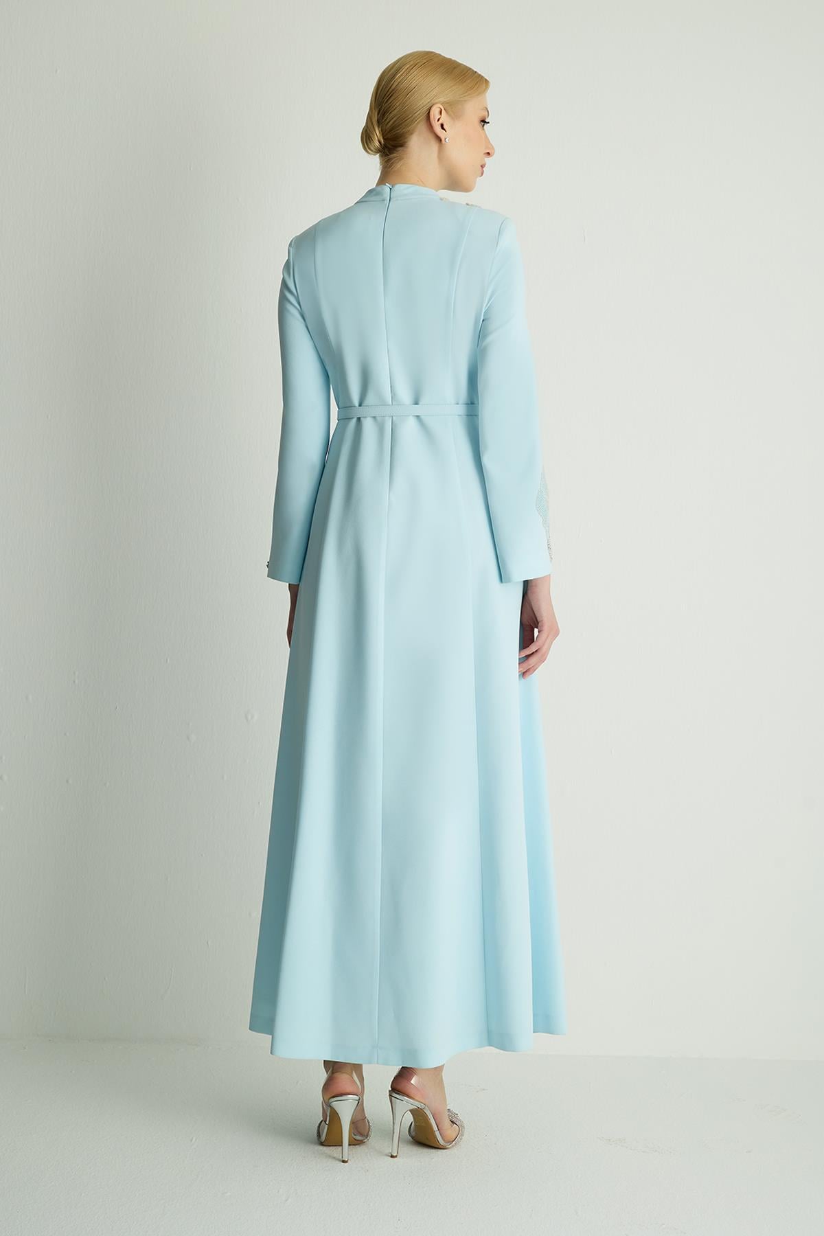 30033 OLEYA ELBISE Mavi