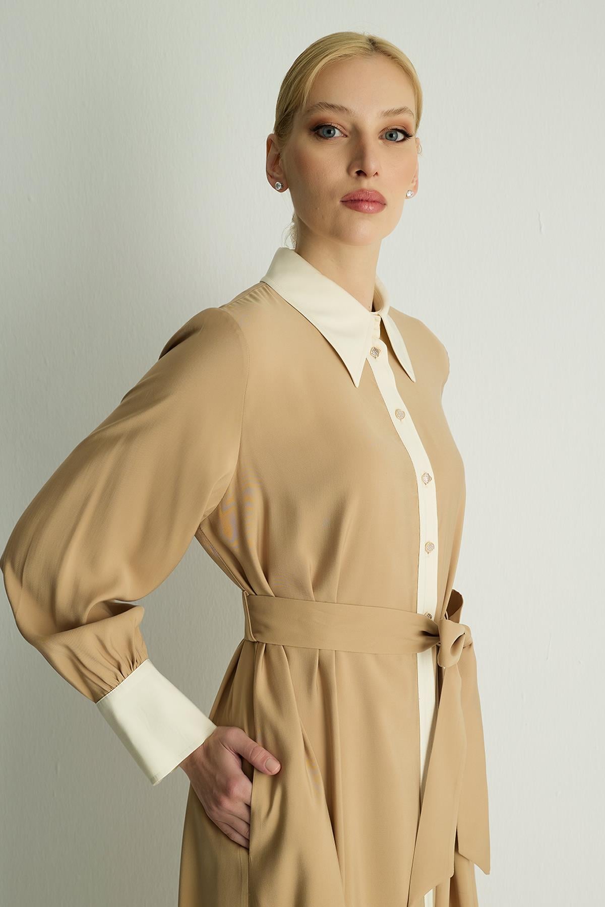 30035 MILD ELBISE Camel