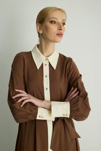 30035 MILD ELBISE Kahve