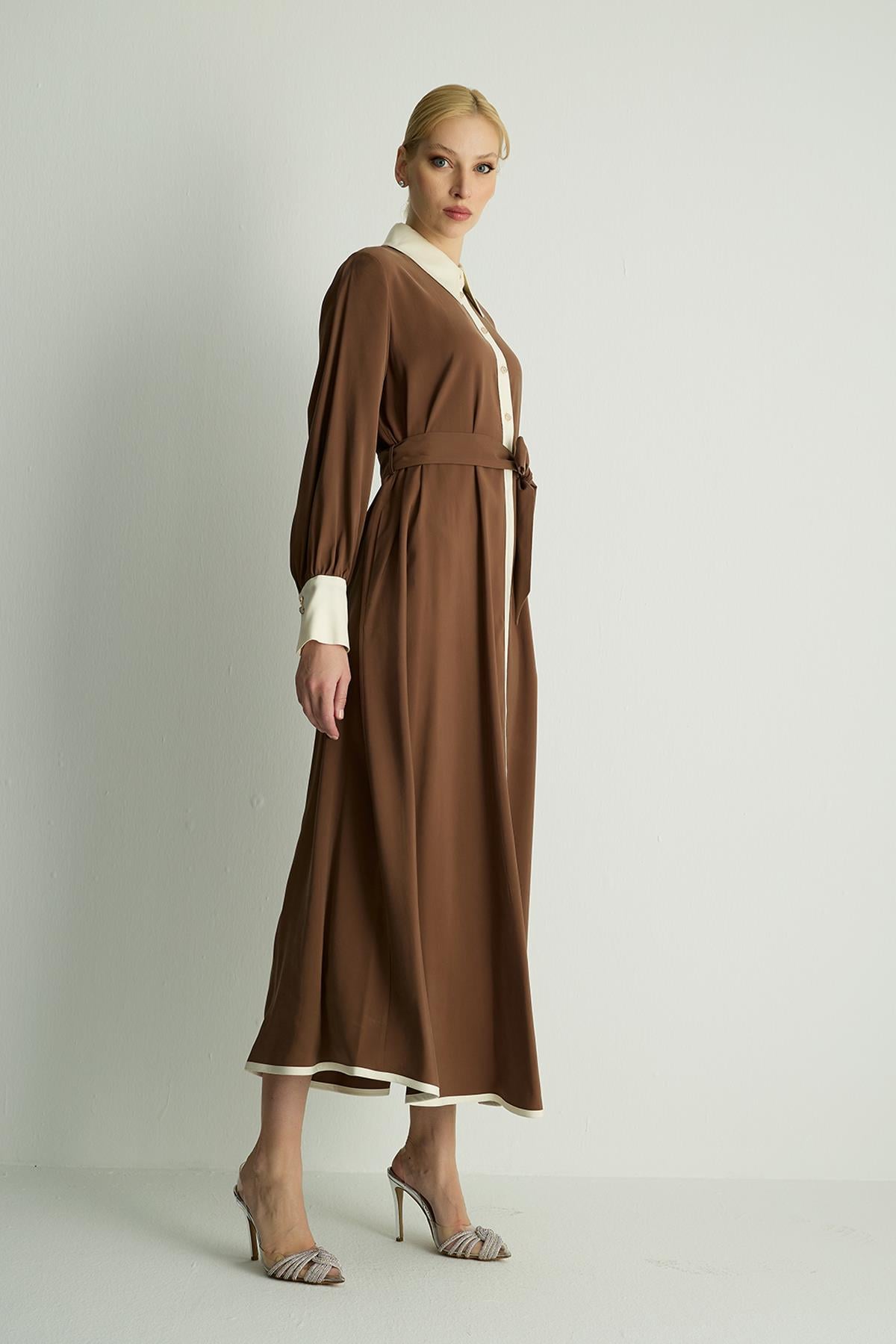 30035 MILD ELBISE Kahve