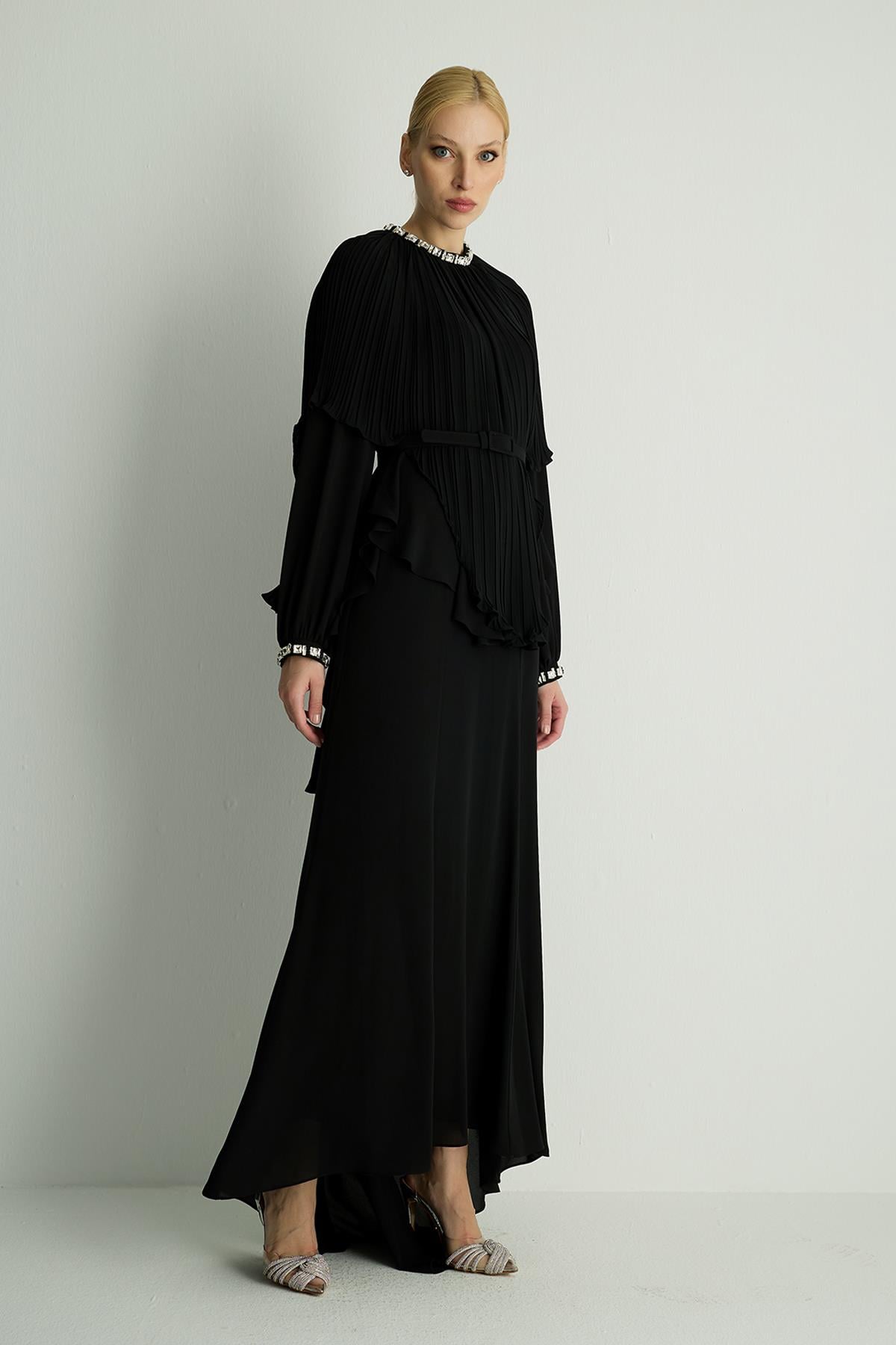 30038 PLUME ELBISE Siyah