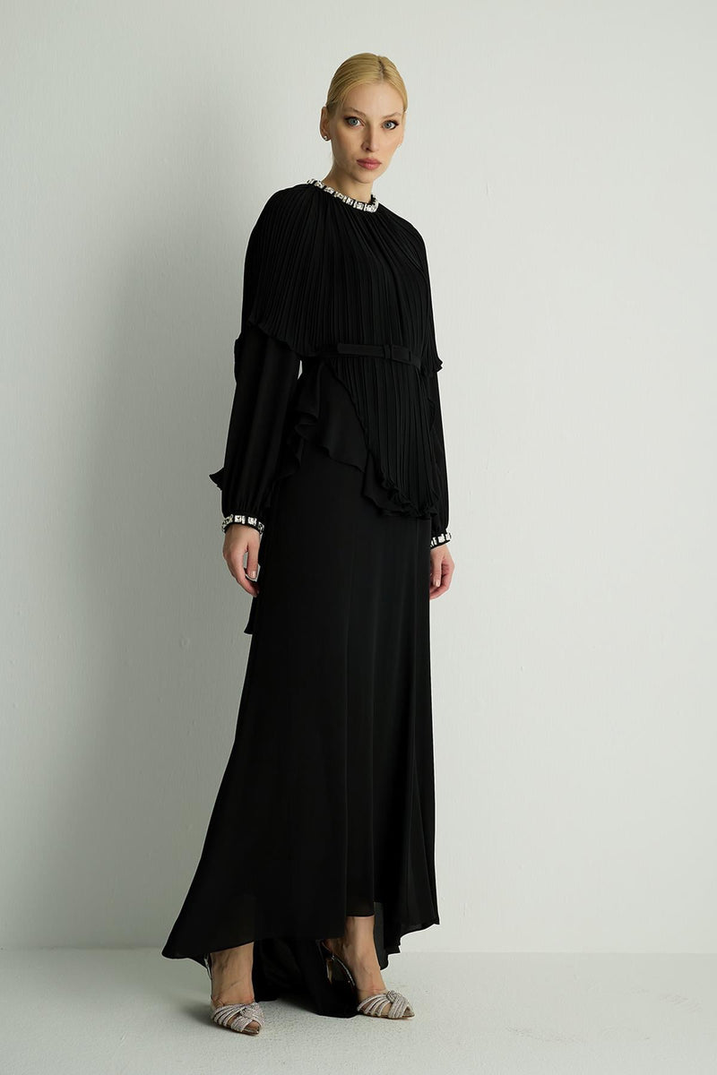 30038 PLUME ELBISE Siyah