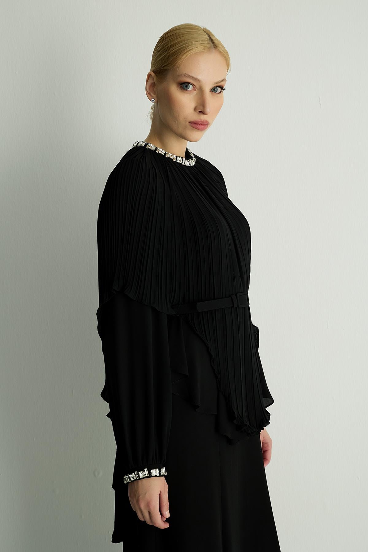 30038 PLUME ELBISE Siyah