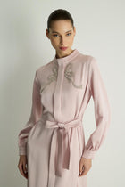 Ribbon  Elbise Pudra