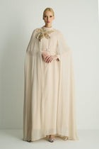 Pastel  Elbise Bej