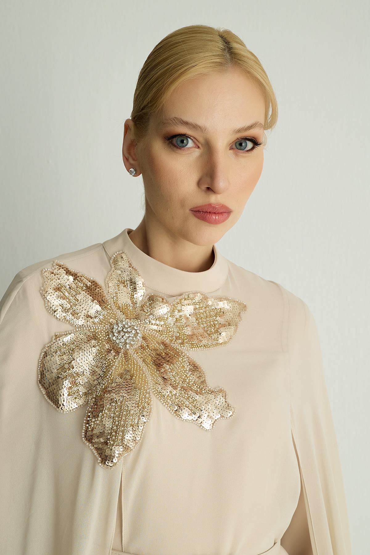 30049 PASTEL ELBISE Bej