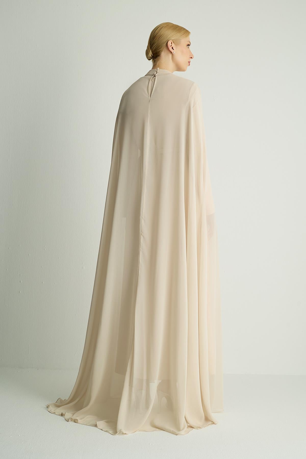 30049 PASTEL ELBISE Bej