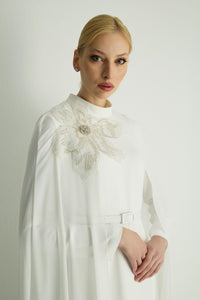 30049 PASTEL ELBISE Ekru