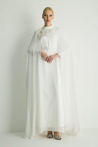 30049 PASTEL ELBISE Ekru