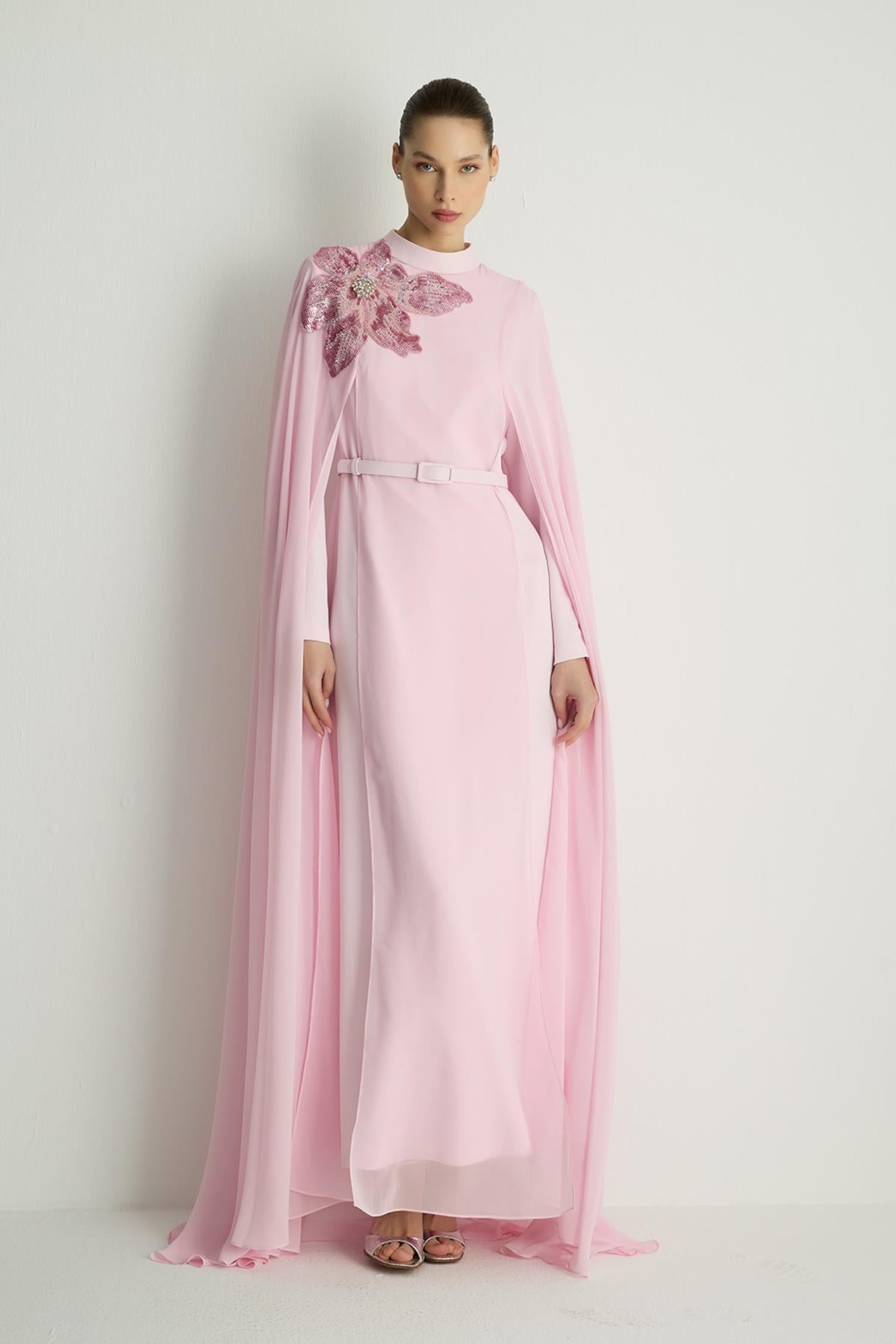 30049 PASTEL ELBISE Pembe
