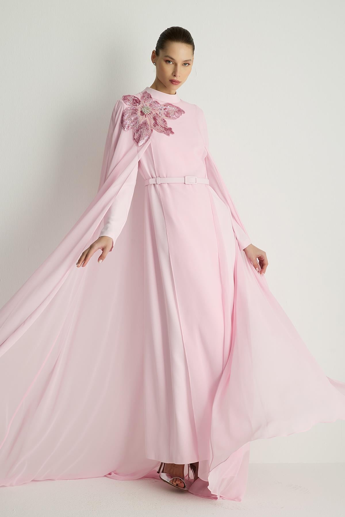 30049 PASTEL ELBISE Pembe