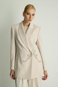 40010 RIBBON CEKET Ekru