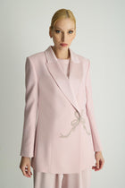 Ribbon  Ceket Pudra