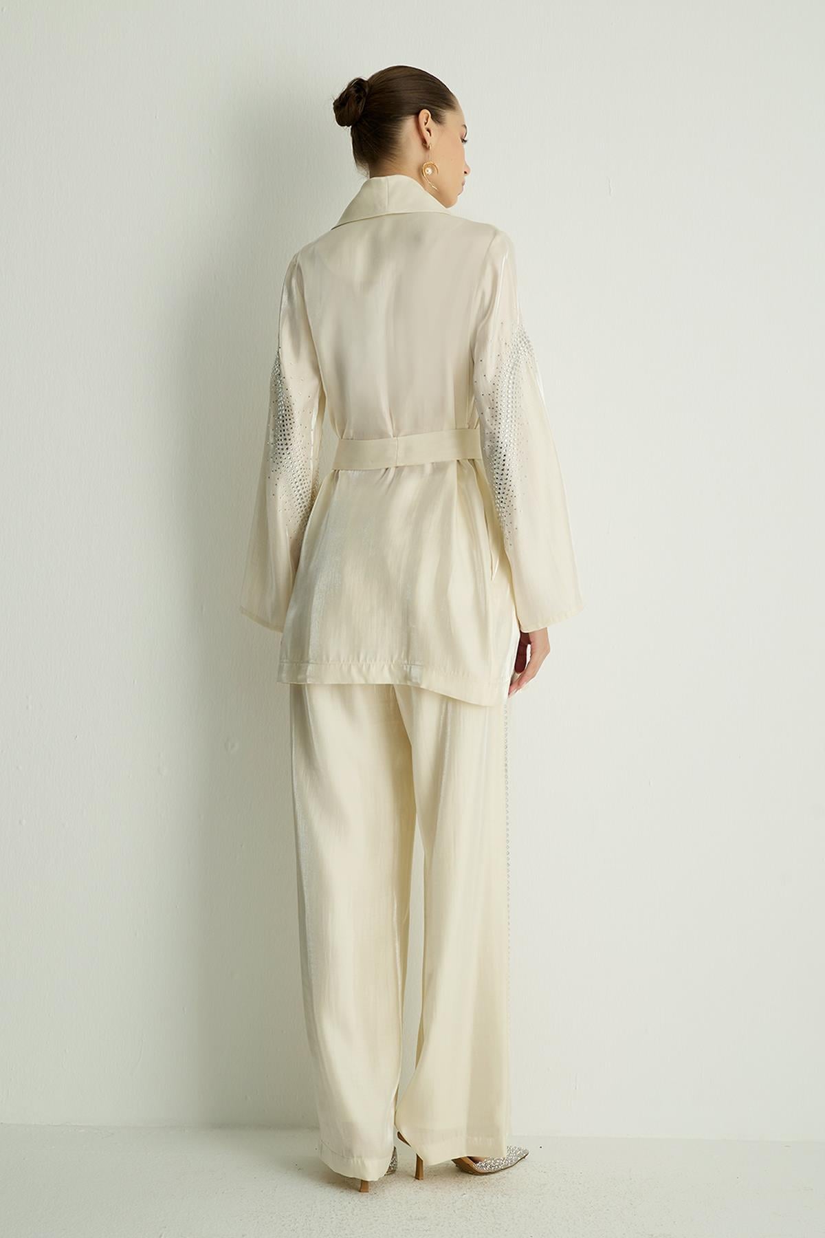 40021 SHINE KIMONO Ekru