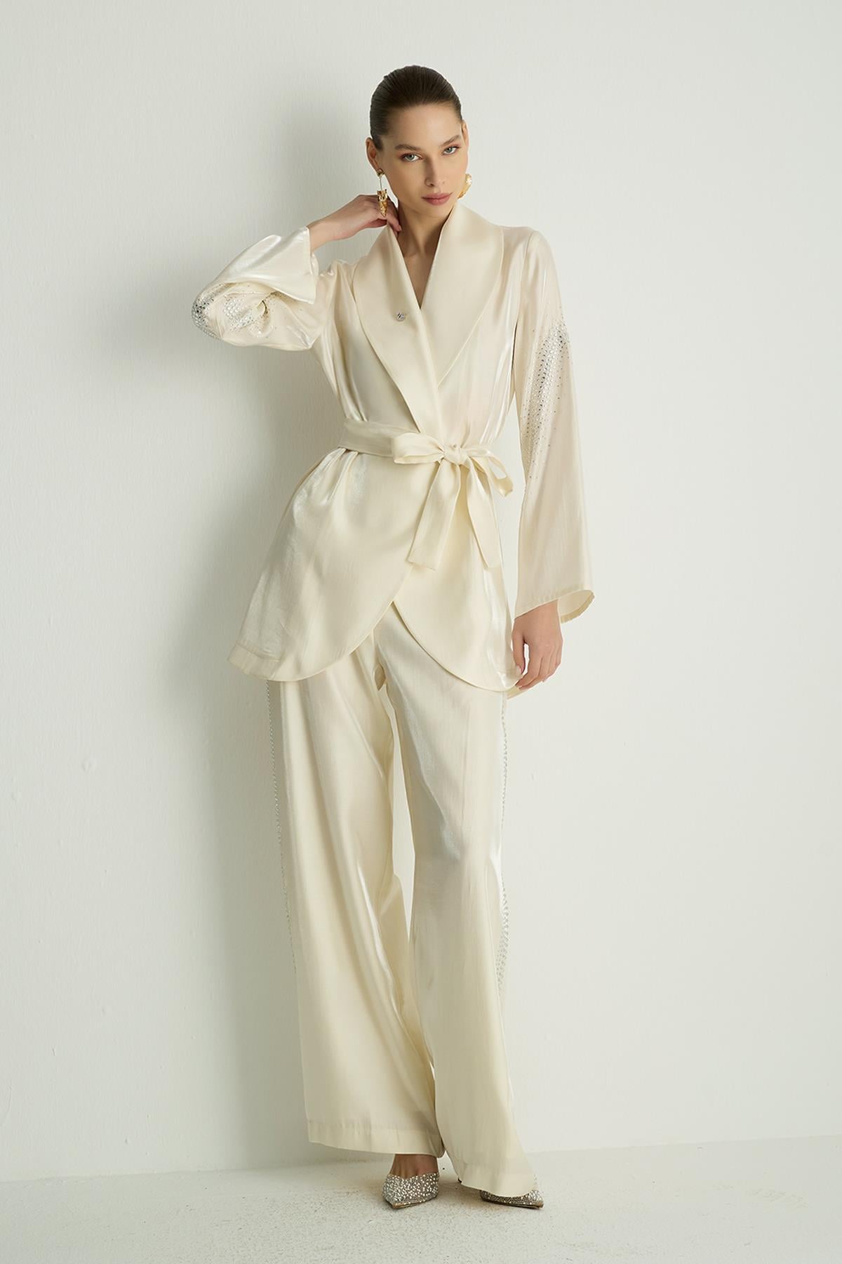 40021 SHINE KIMONO Ekru