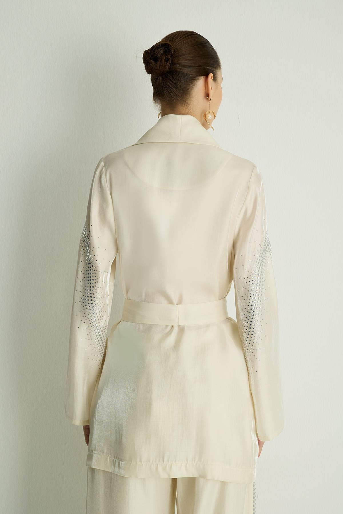 40021 SHINE KIMONO Ekru