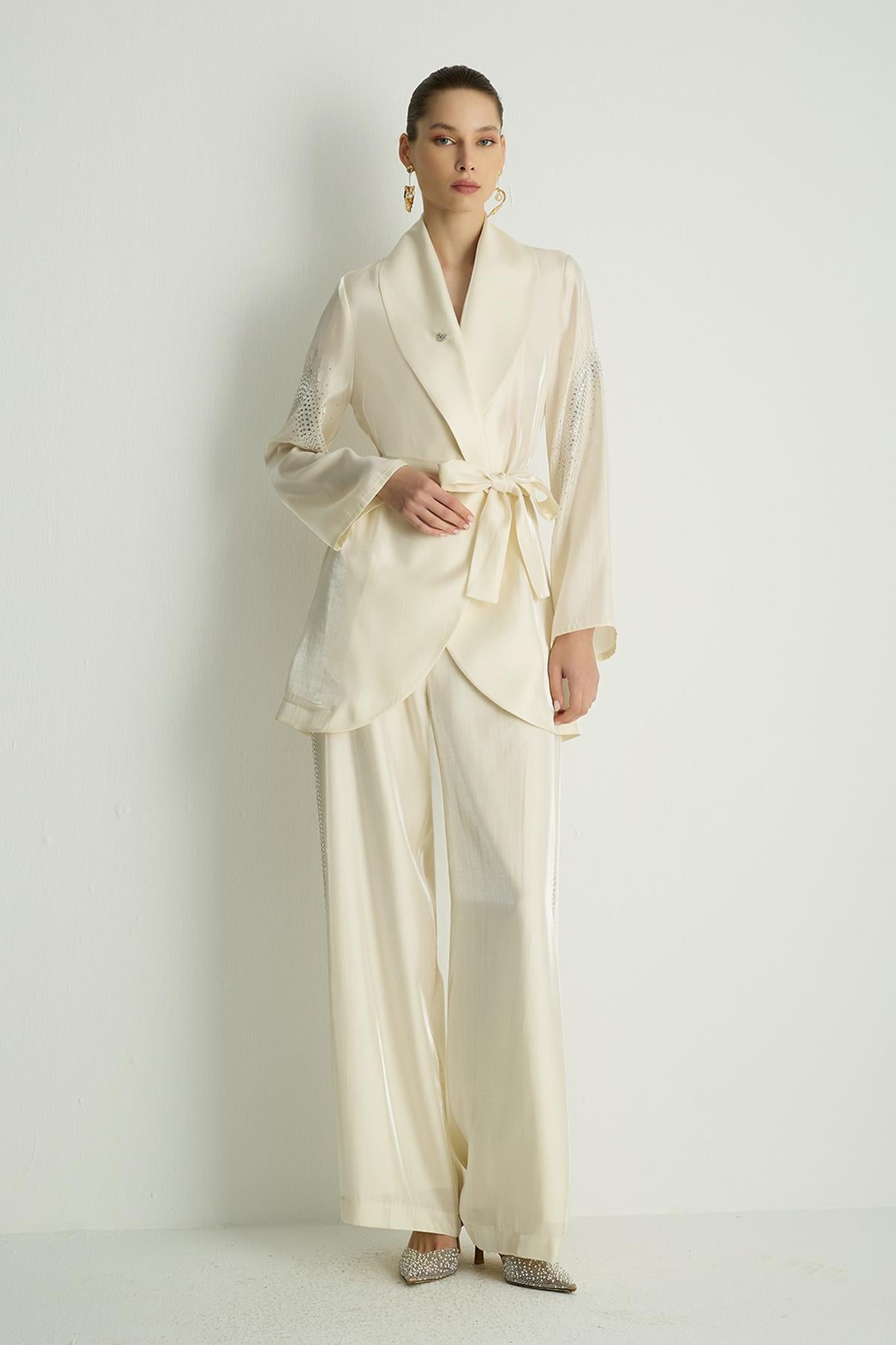 40021 SHINE KIMONO Ekru