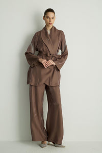 40021 SHINE KIMONO Kahve