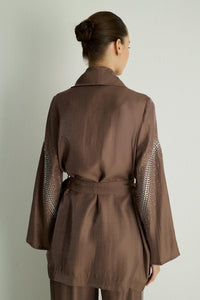 40021 SHINE KIMONO Kahve