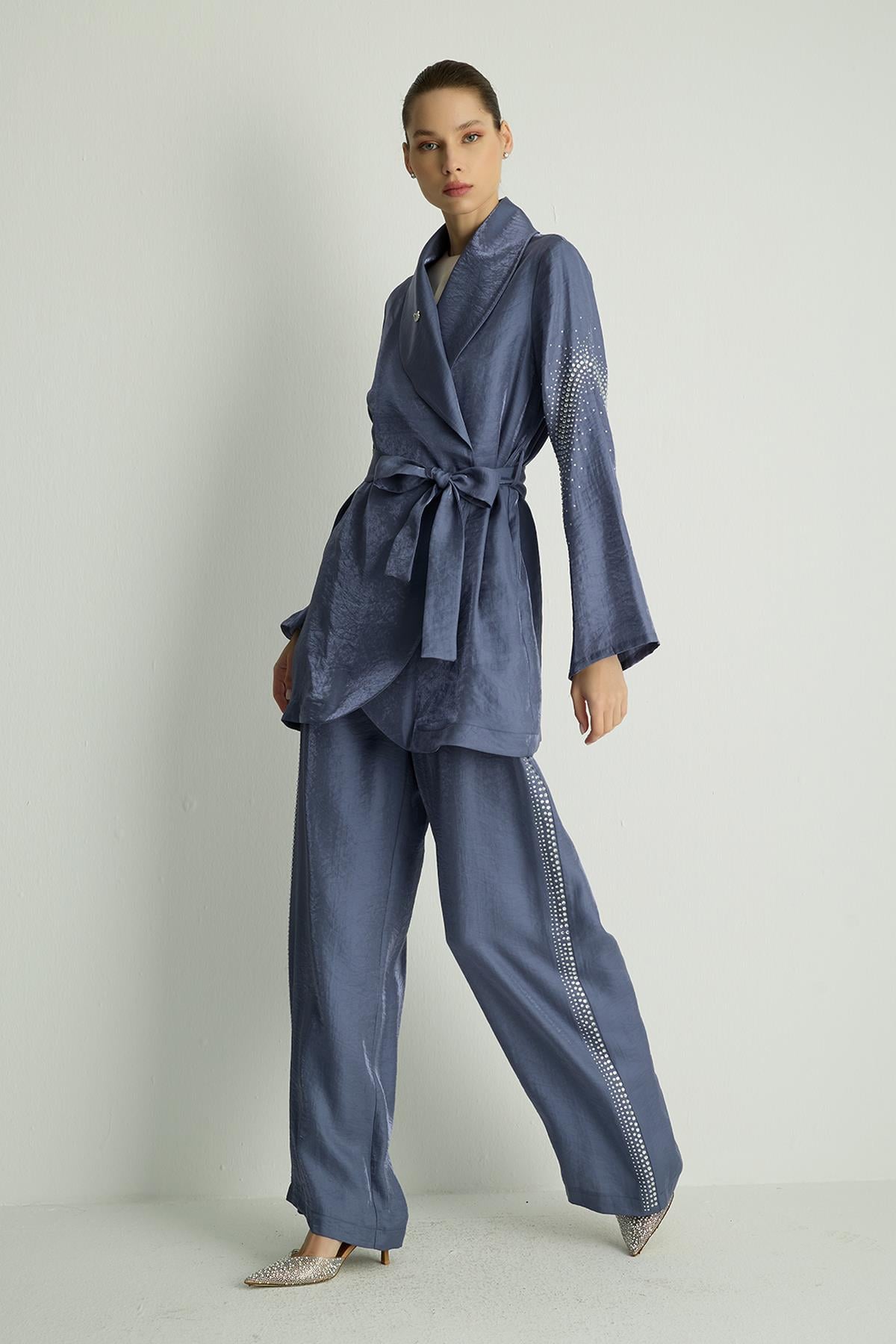 40021 SHINE KIMONO Mavi