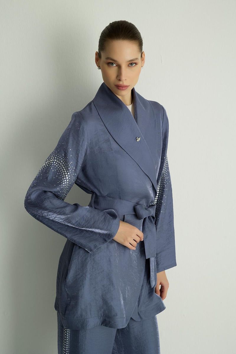 40021 SHINE KIMONO Mavi
