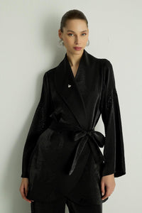 40021 SHINE KIMONO Siyah