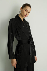 40021 SHINE KIMONO Siyah