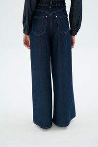50035 SOUL PALAZO DENIM PANTOLON Koyu Mavi