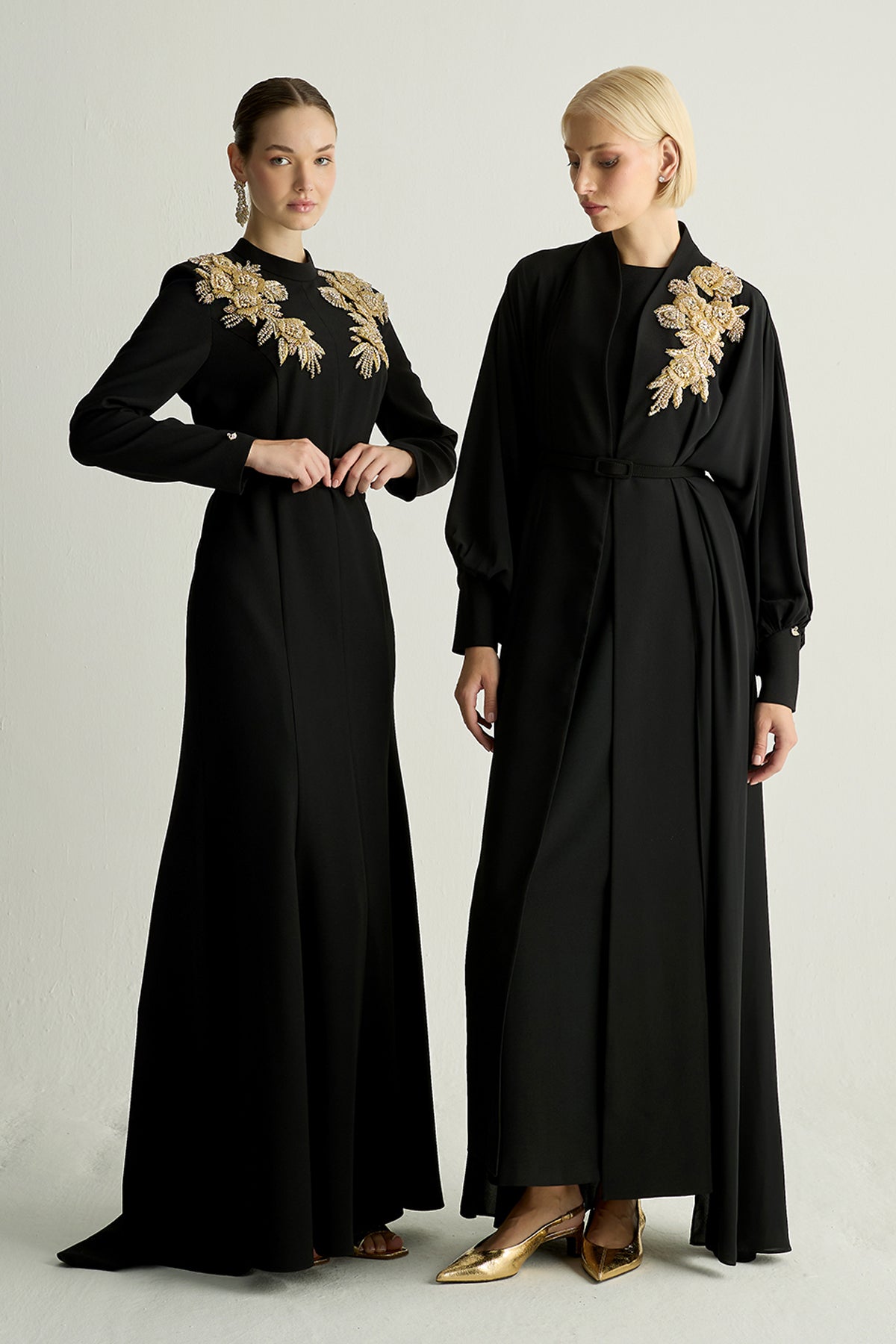 30025 CREAM ELBİSE