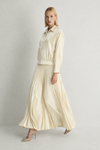 51022 SHINE PLEATED SKIRT Ecru